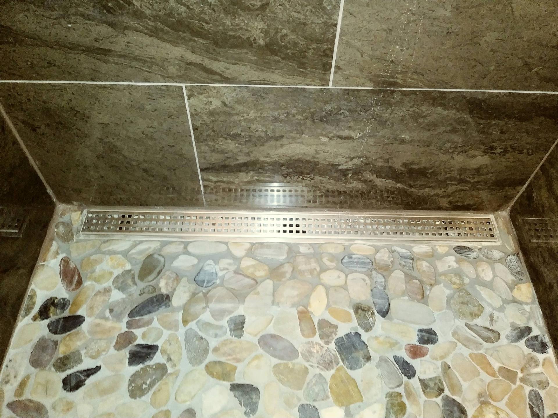 natural stone tile shower