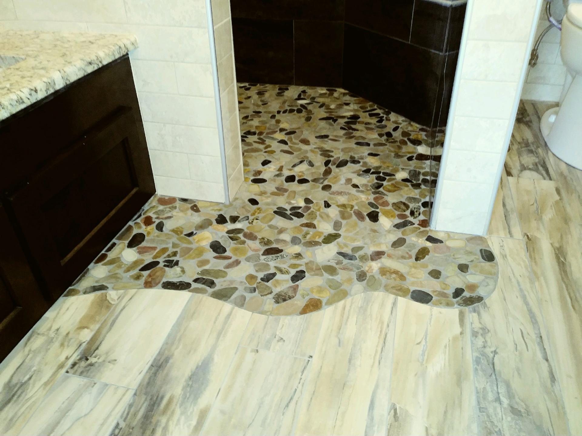 natural stone tile shower